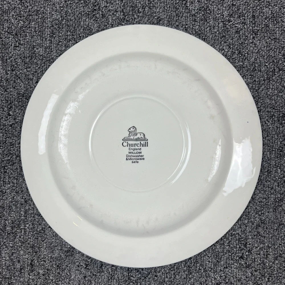 Churchill England Vintage Blue Willow Dinner Plate 10
